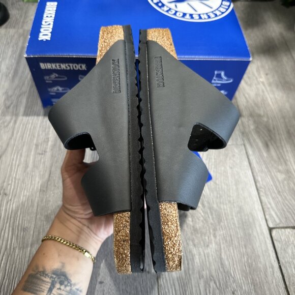 Birkenstock Arizona Leather Birko-Flor Women Size 39 US L 8 M 6 Black - Picture 8 of 9